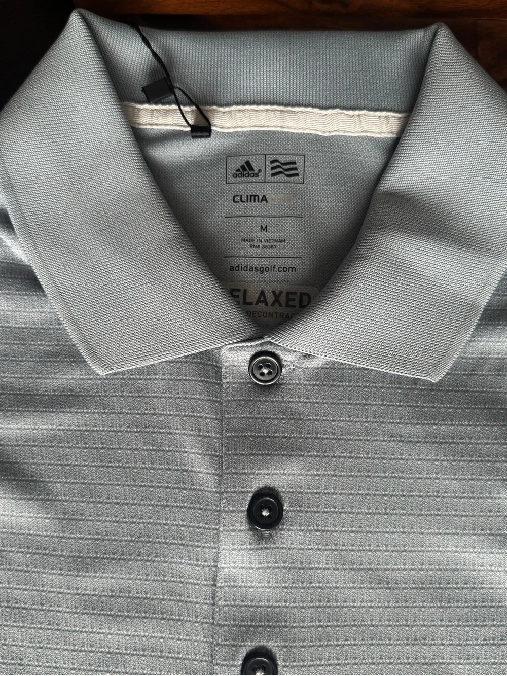 adidas Men’s Light Gray Clima Relaxed Polo